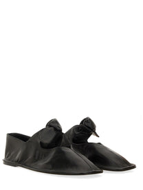 Hereu Women's Ballerina in Pelle Black Hereu