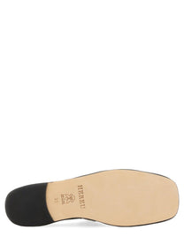 Hereu Women's Ballerina in Pelle Black Hereu