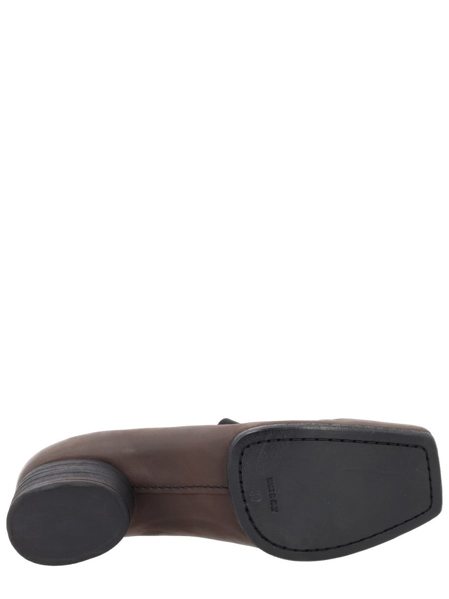 Uma Wang Women's Leather Ballet Flats Brown
