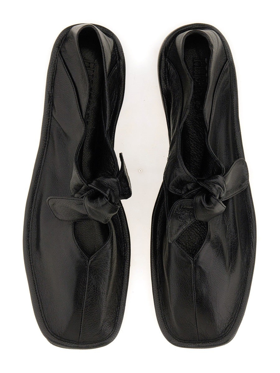 Hereu Women's Ballerina in Pelle Black Hereu