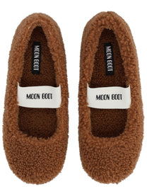 Moon Boot Women's Shearling Ballet Flats Brown, view 5
