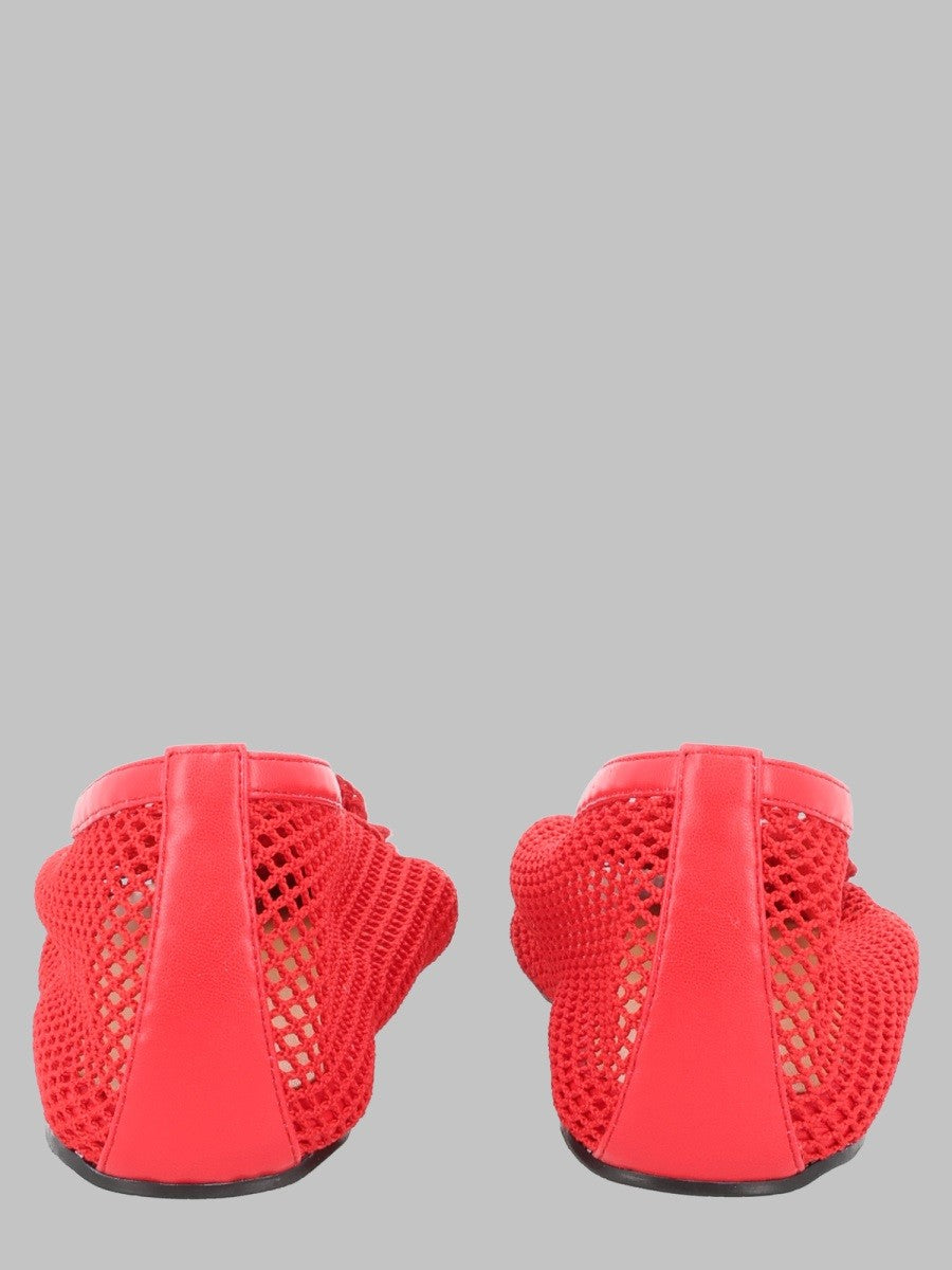 Ganni Women's Ballerina Jenny in Mesh Red