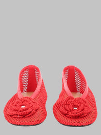 Ganni Women's Ballerina Jenny in Mesh Red