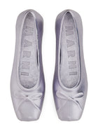Marni Women's Little Bow Ballet Flats Silver, view 5