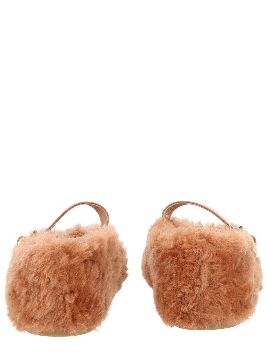 Ferragamo Women's Ballerina Love Ornament Beige