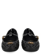 Valentino Women's Ondette Ballet Flats with Motif Scallops Black, view 3