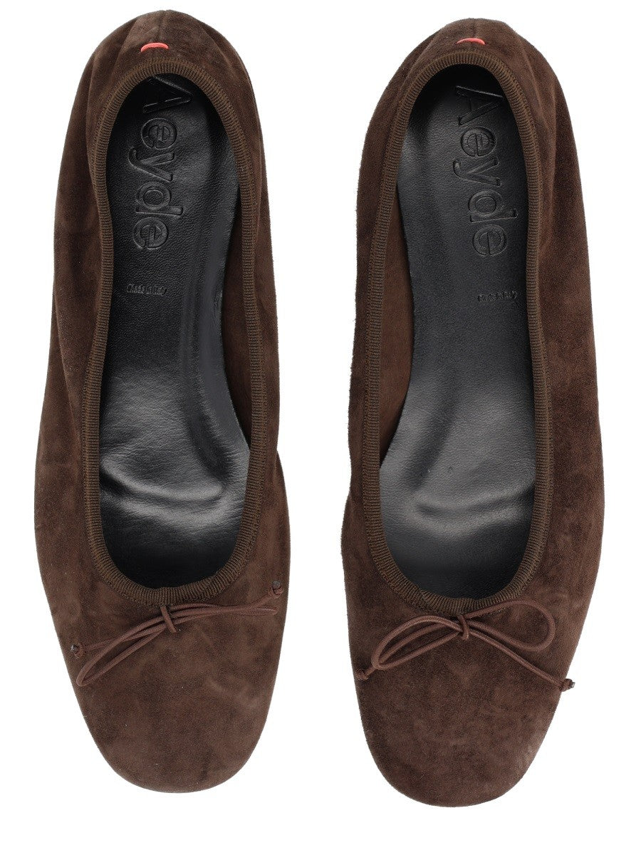 Aeyde Women's Ballerina Tiby Brown