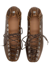 Ganni Women's Ballerina Brown