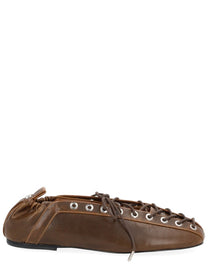 Ganni Women's Ballerina Brown