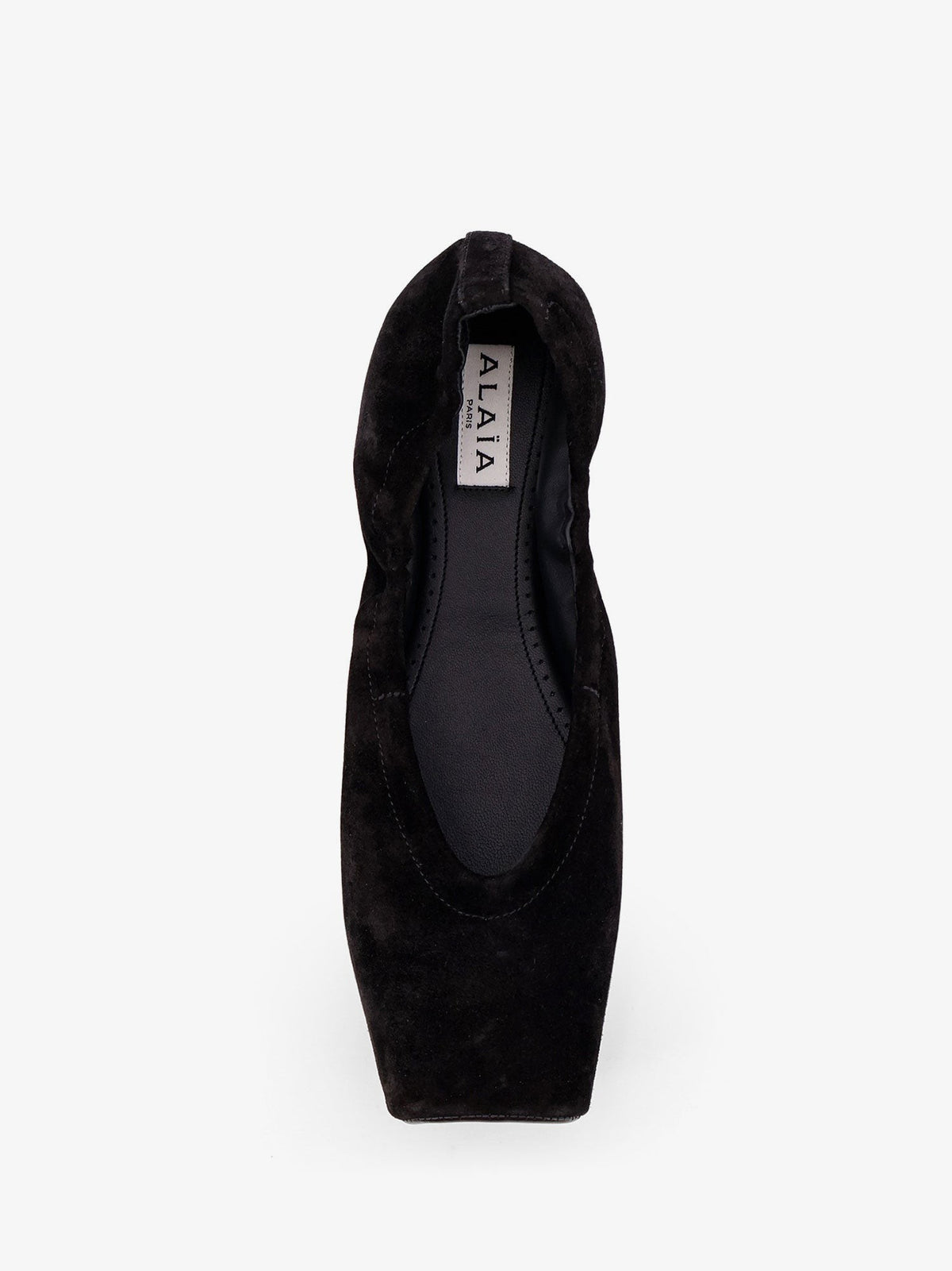 ALAÏA Women's Ballet Flats Suede Ballerinas Black, view 5