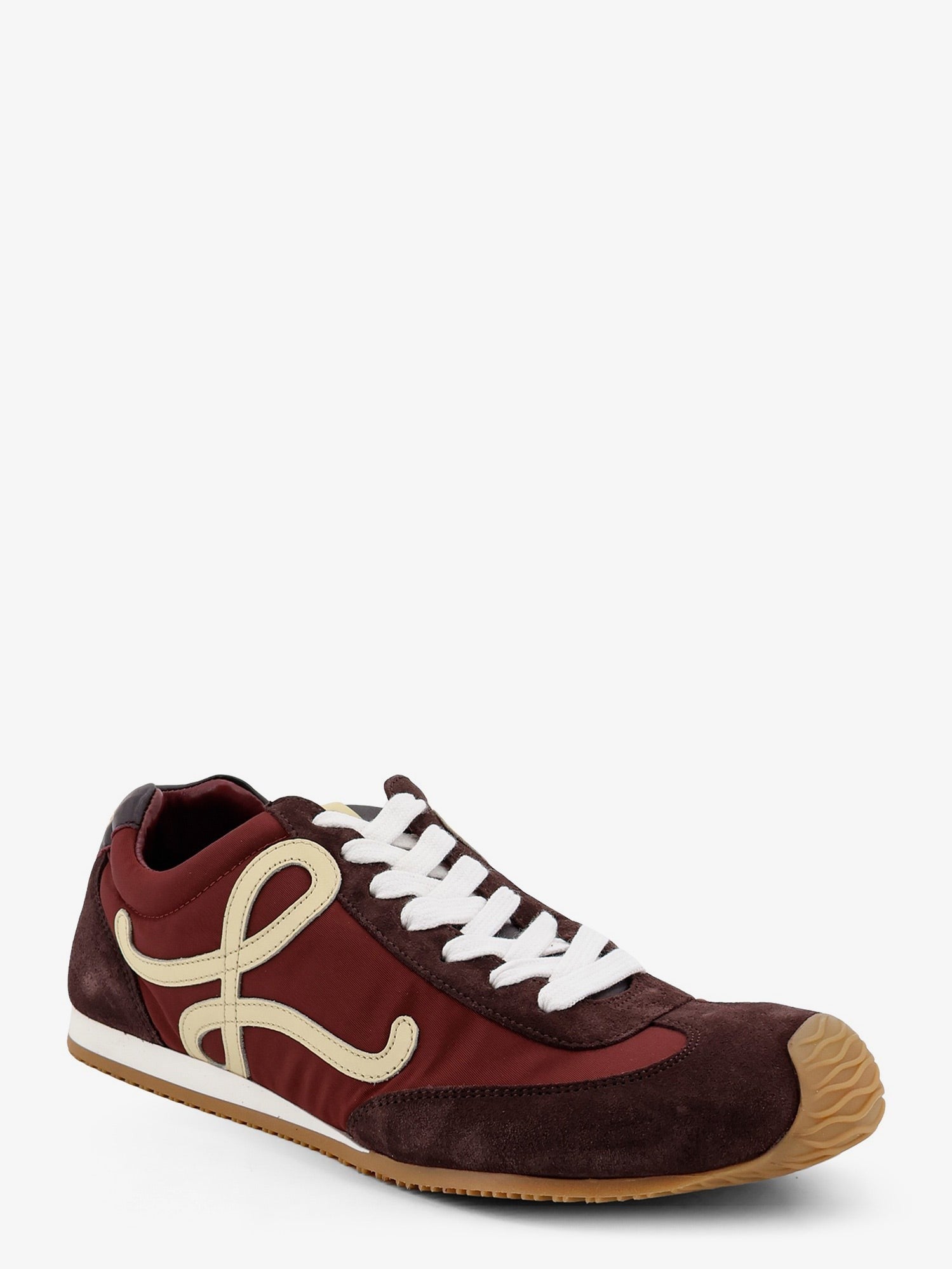 Loewe Men's Ballet Runner Nylon and Suede Sneakers White