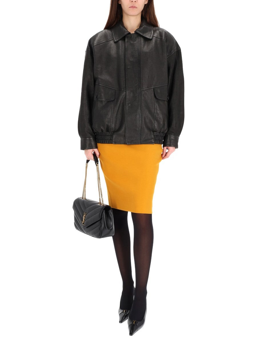 Saint Laurent Women's Balloon Bomber Black