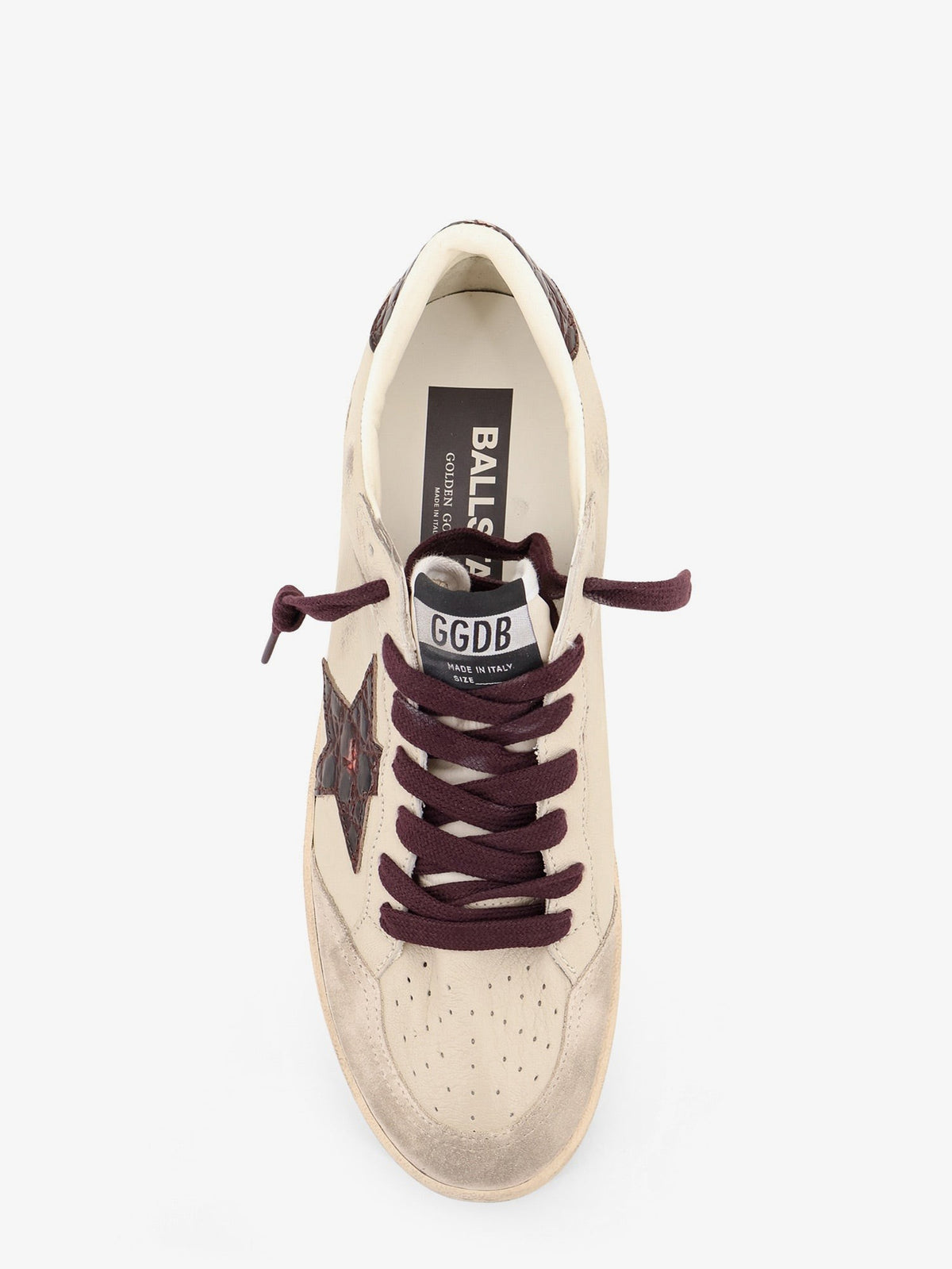 Golden Goose Men's Ballstar Leather Sneakers White, view 5