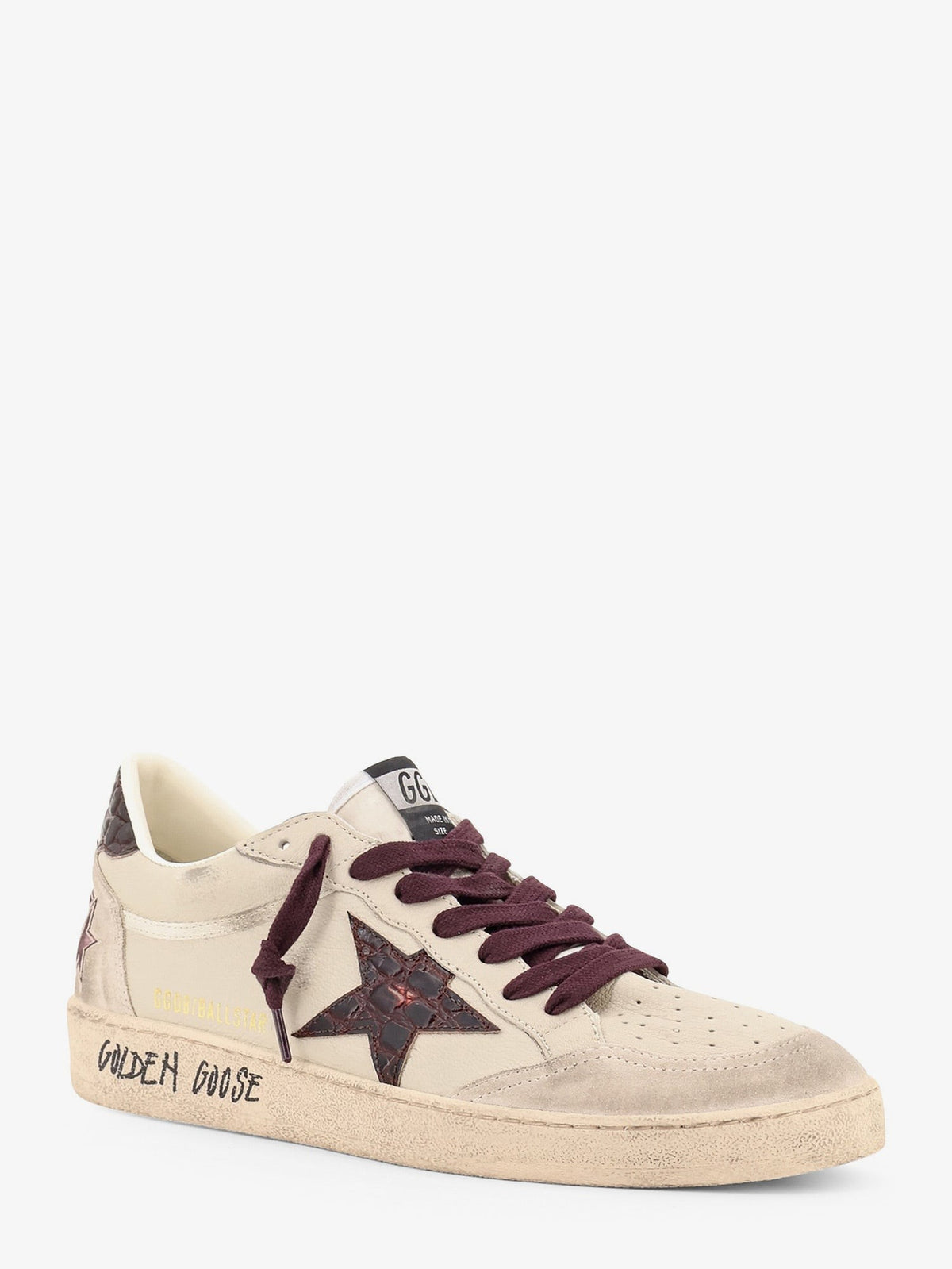 Golden Goose Men's Ballstar Leather Sneakers White, view 2