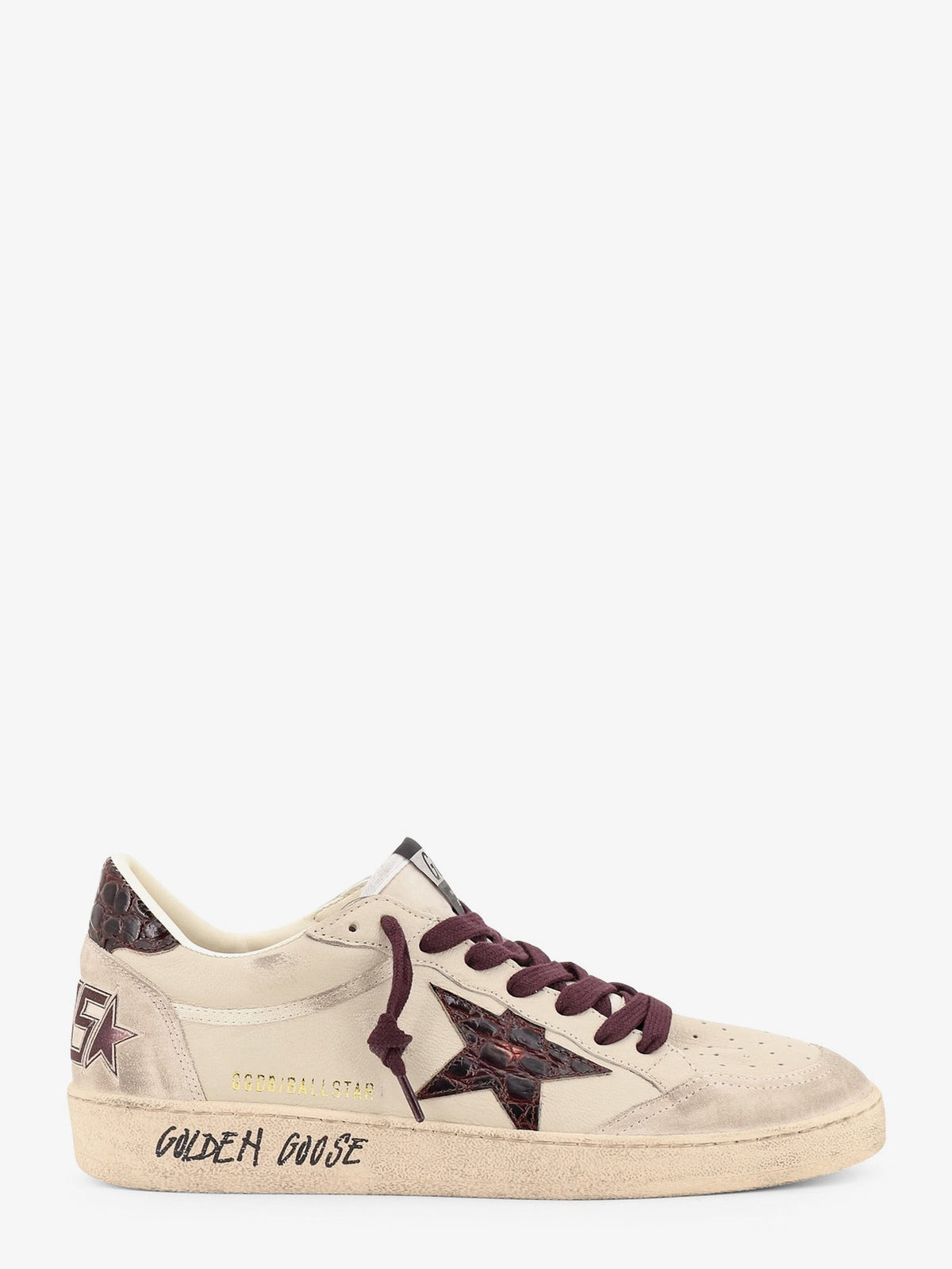 Golden Goose Men's Ballstar Leather Sneakers White