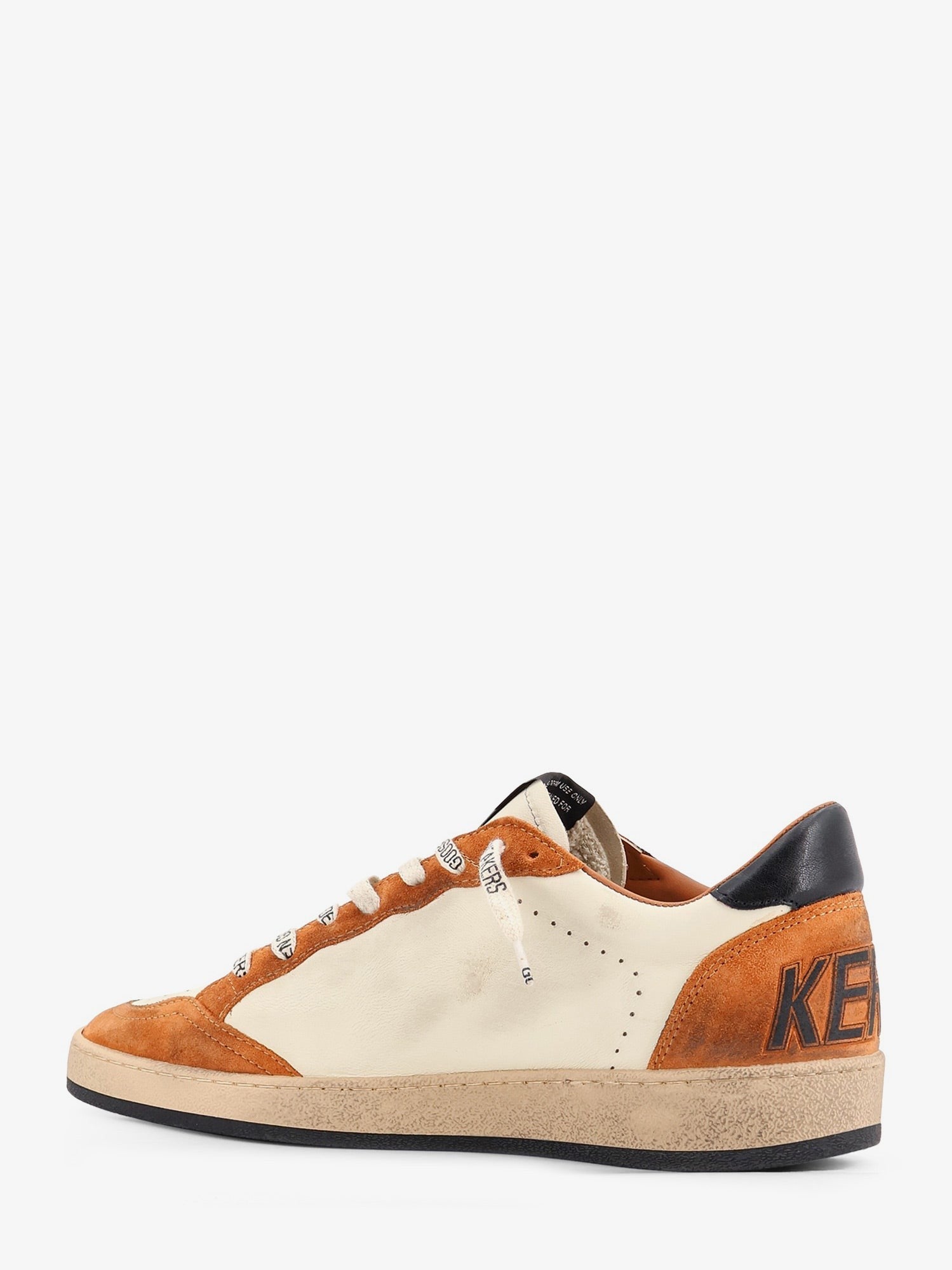 Golden Goose Men's Ballstar Sneakers in Suede and Leather White