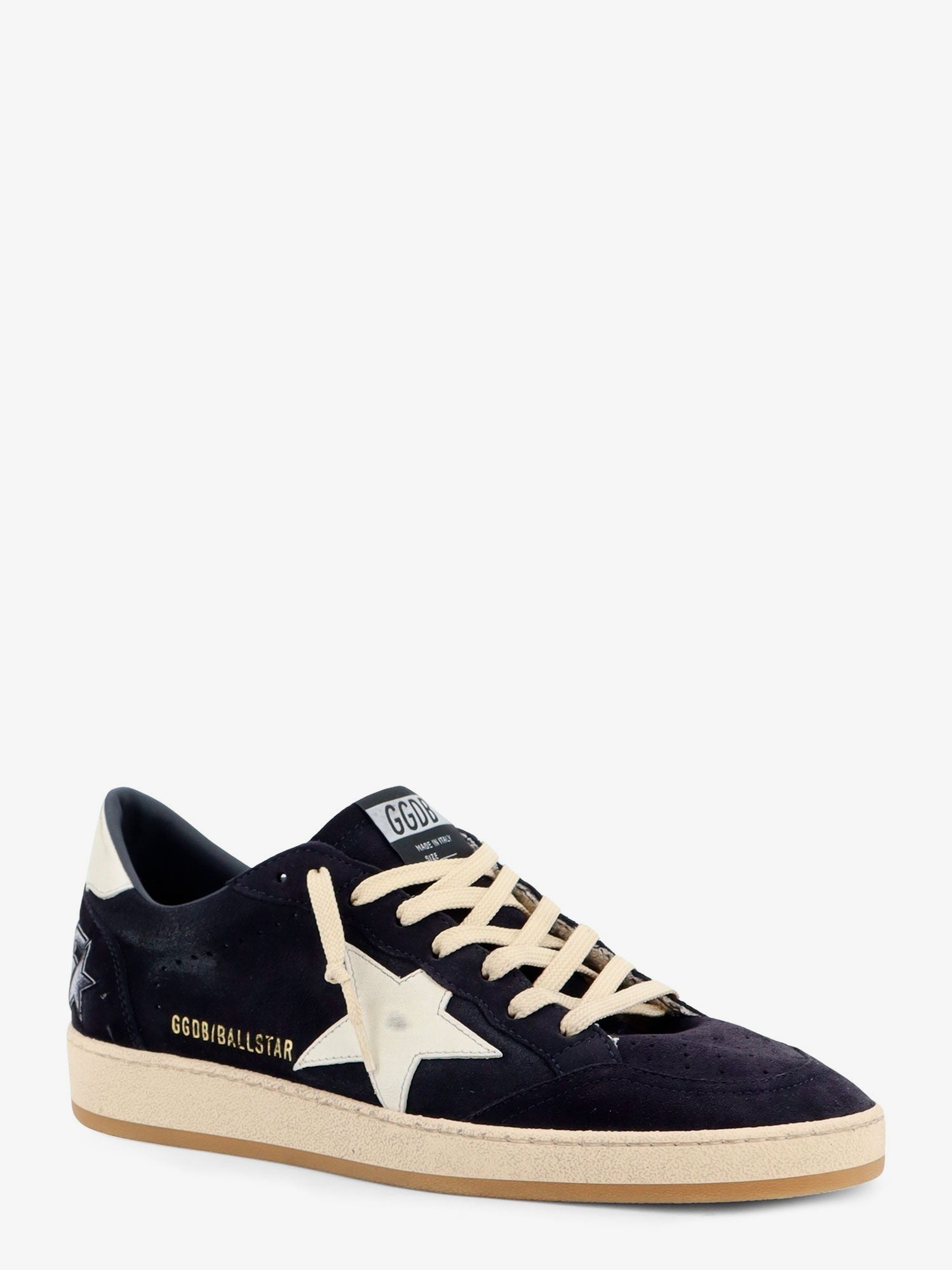 Golden Goose Men's Ballstar Suede Sneakers White