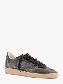 Golden Goose Men's Ballstar Used Effect Leather Sneakers Black