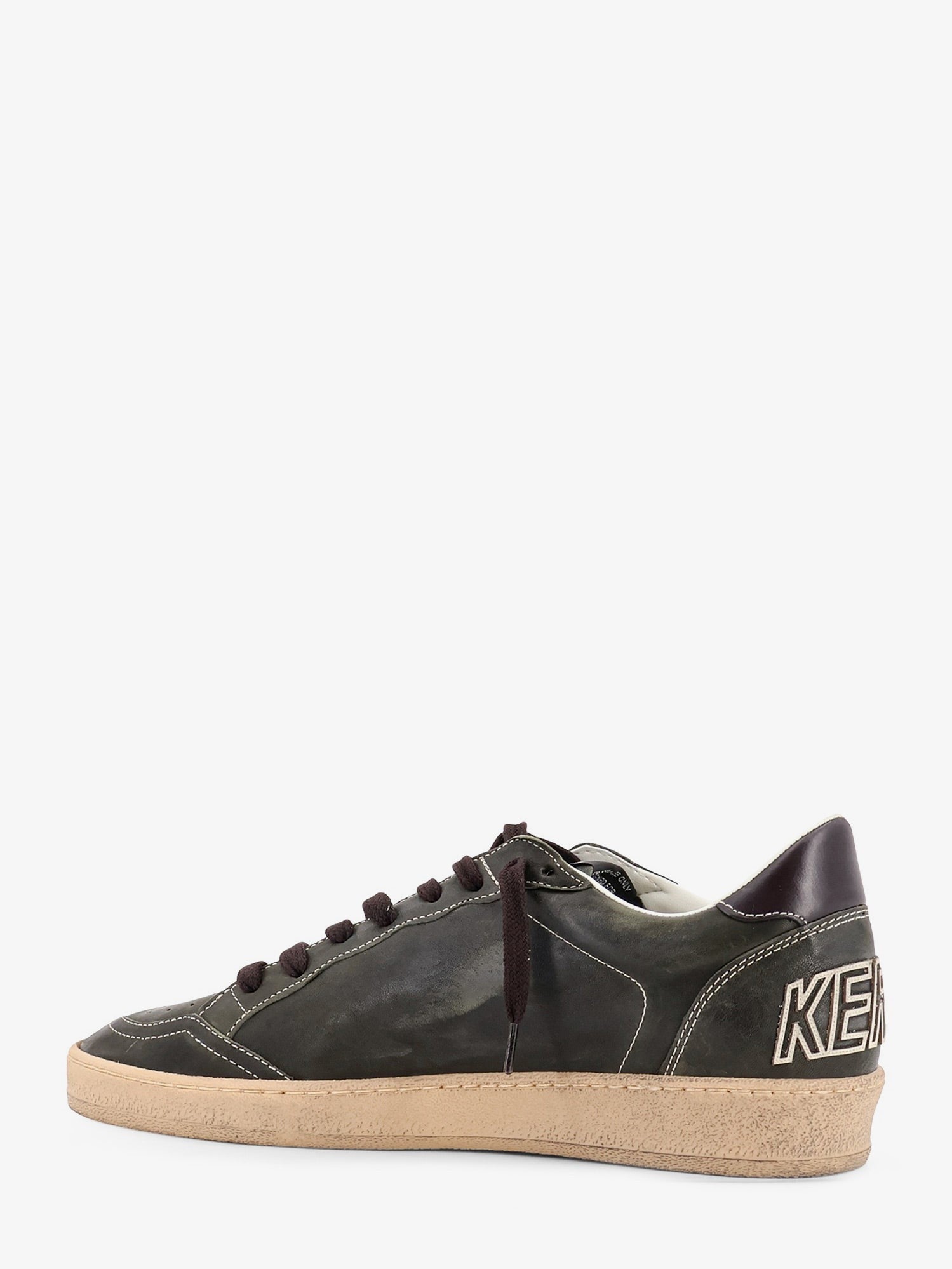 Golden Goose Men's Ballstar Used Effect Leather Sneakers Black