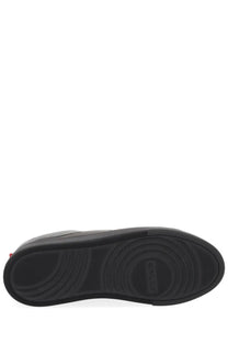 Black rubber sole with concentric circular tread and embossed attl logo of Bally mens sneaker Rossy black