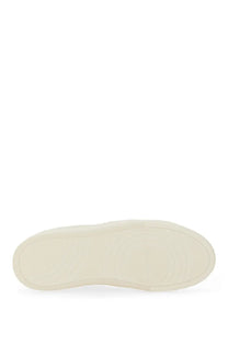 Cream-colored rubber sole with smooth textured surface on bally women’s ronnie sneaker white