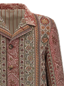 ETRO Balmacaan Neck Overshirt Gold