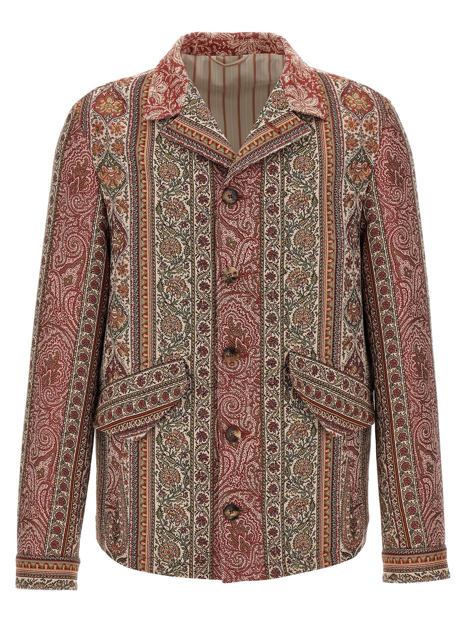 ETRO Balmacaan Neck Overshirt Gold