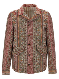 ETRO Balmacaan Neck Overshirt Gold
