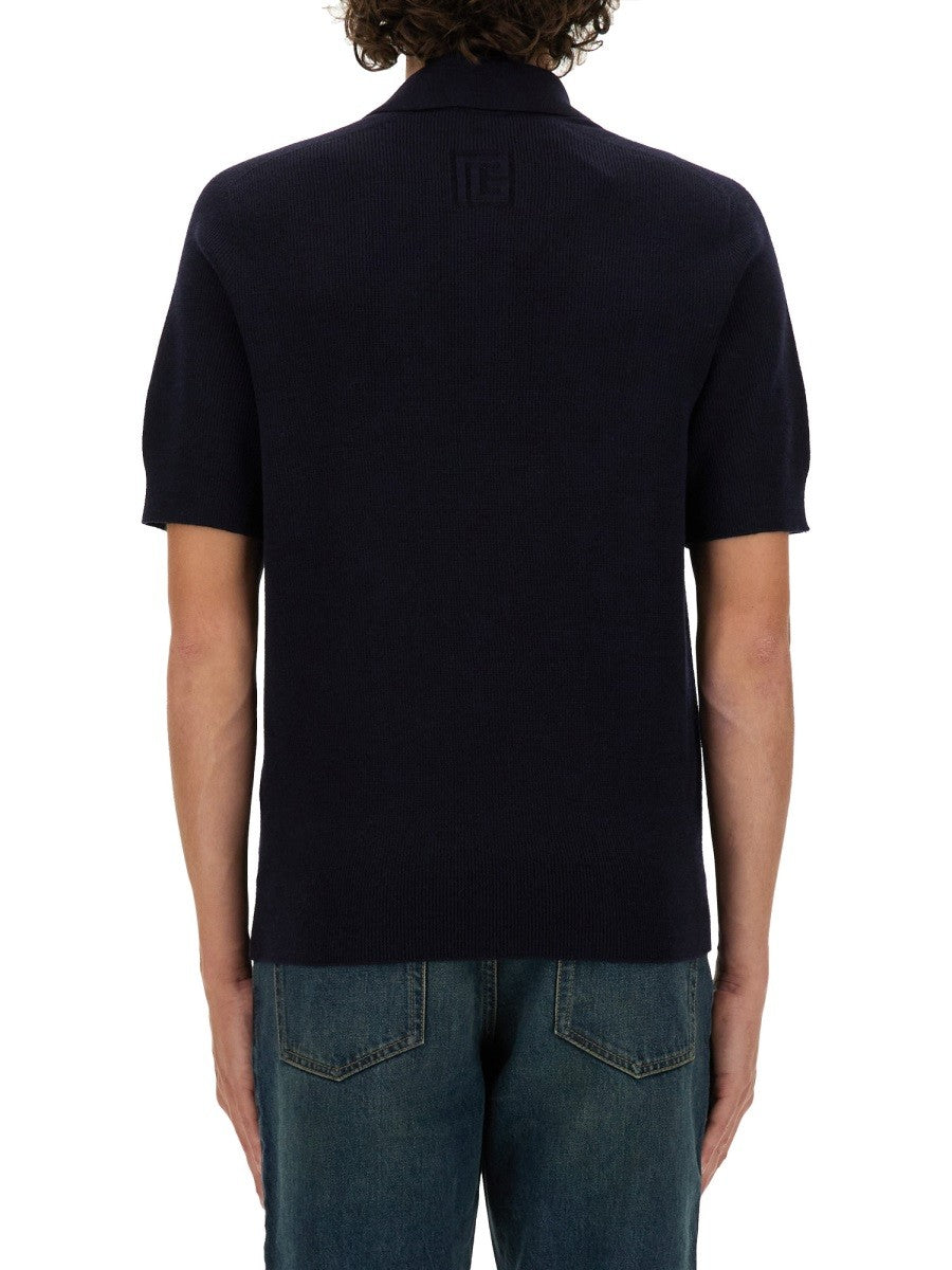 Balmain - Balmain Merino Wool Polo Shirt - Men’s Tops