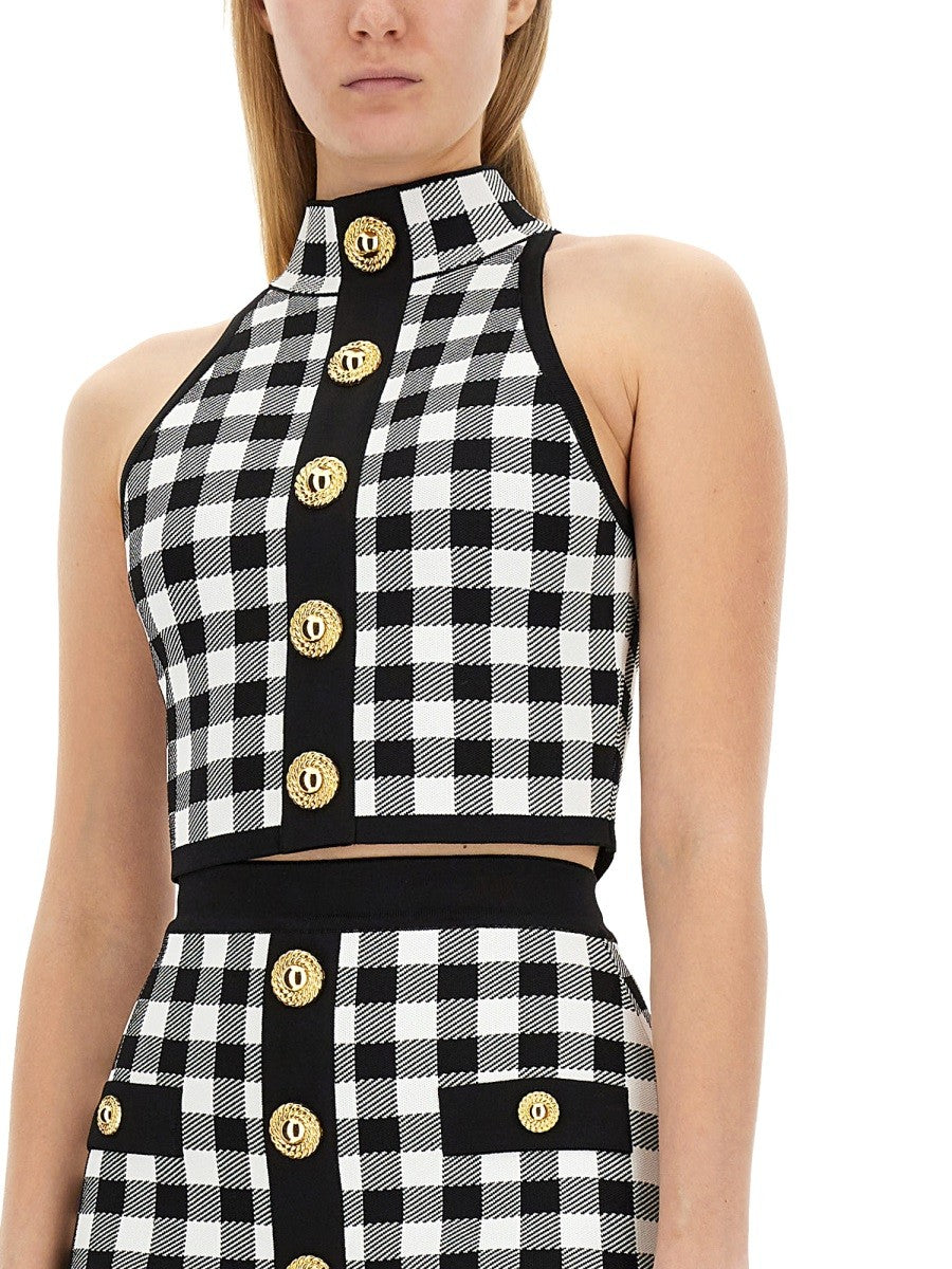 Balmain - Balmain Top With Buttons - Woman-&gt;Clothing-&gt;Tops