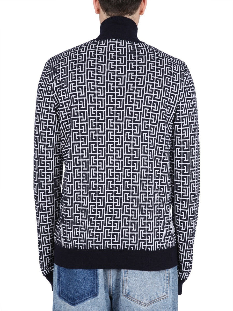 Balmain - Balmain Monogram Logo Shirt - Men’s Knitwear