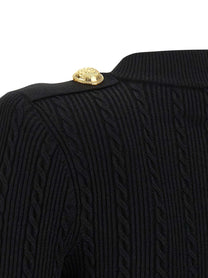 BALMAIN - BALMAIN - Twisted knit cardigan - Women’s Knitwear