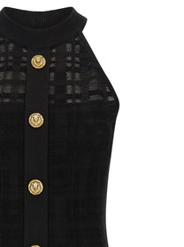BALMAIN - BALMAIN - Tartan knit dress - Women’s Clothing
