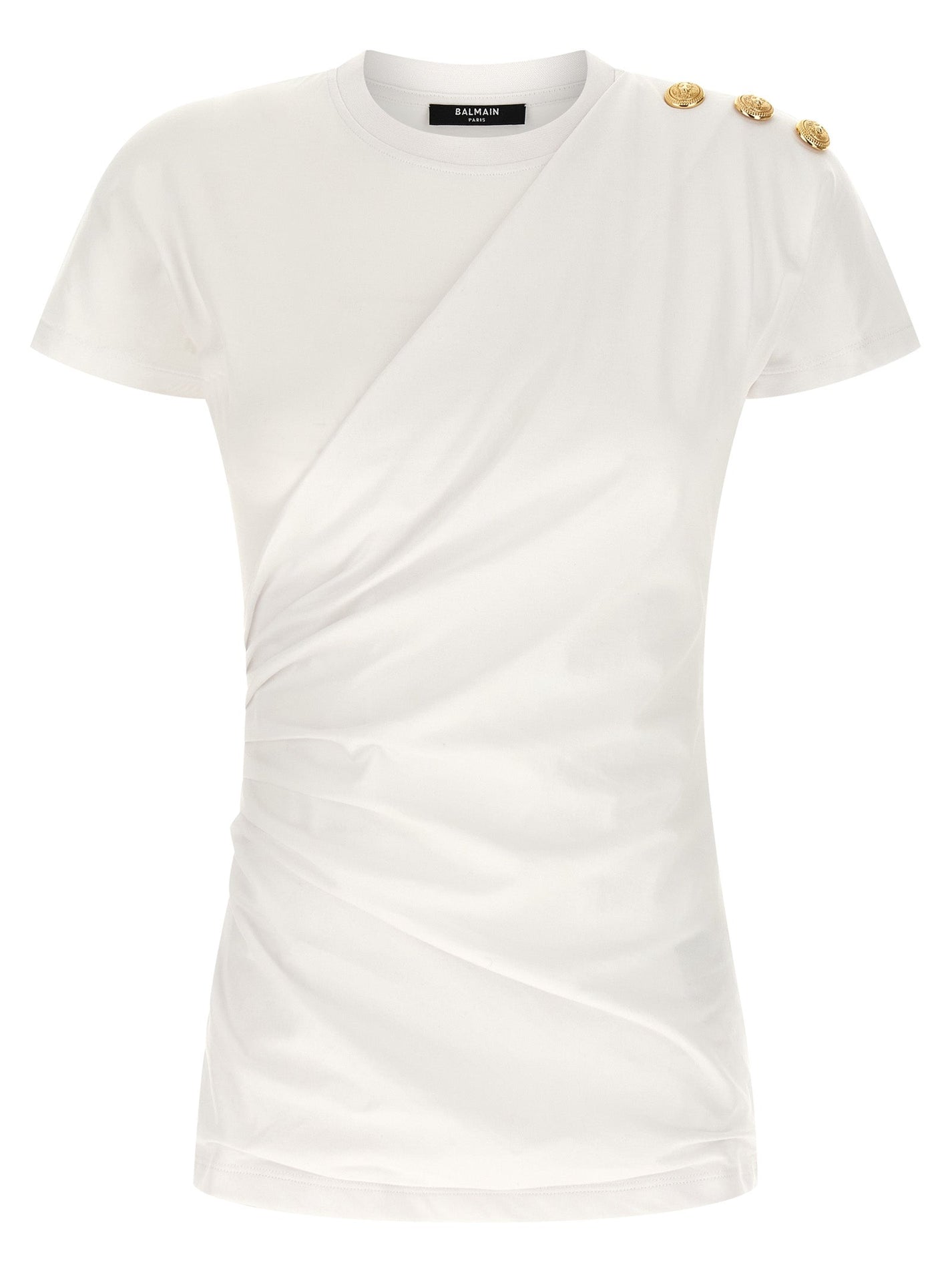BALMAIN - BALMAIN - 3 buttons T-shirt - Women’s Tops