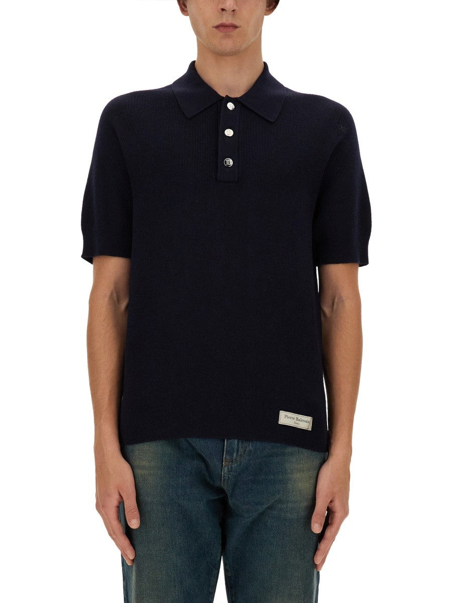 Balmain - Balmain Merino Wool Polo Shirt - Men’s Tops