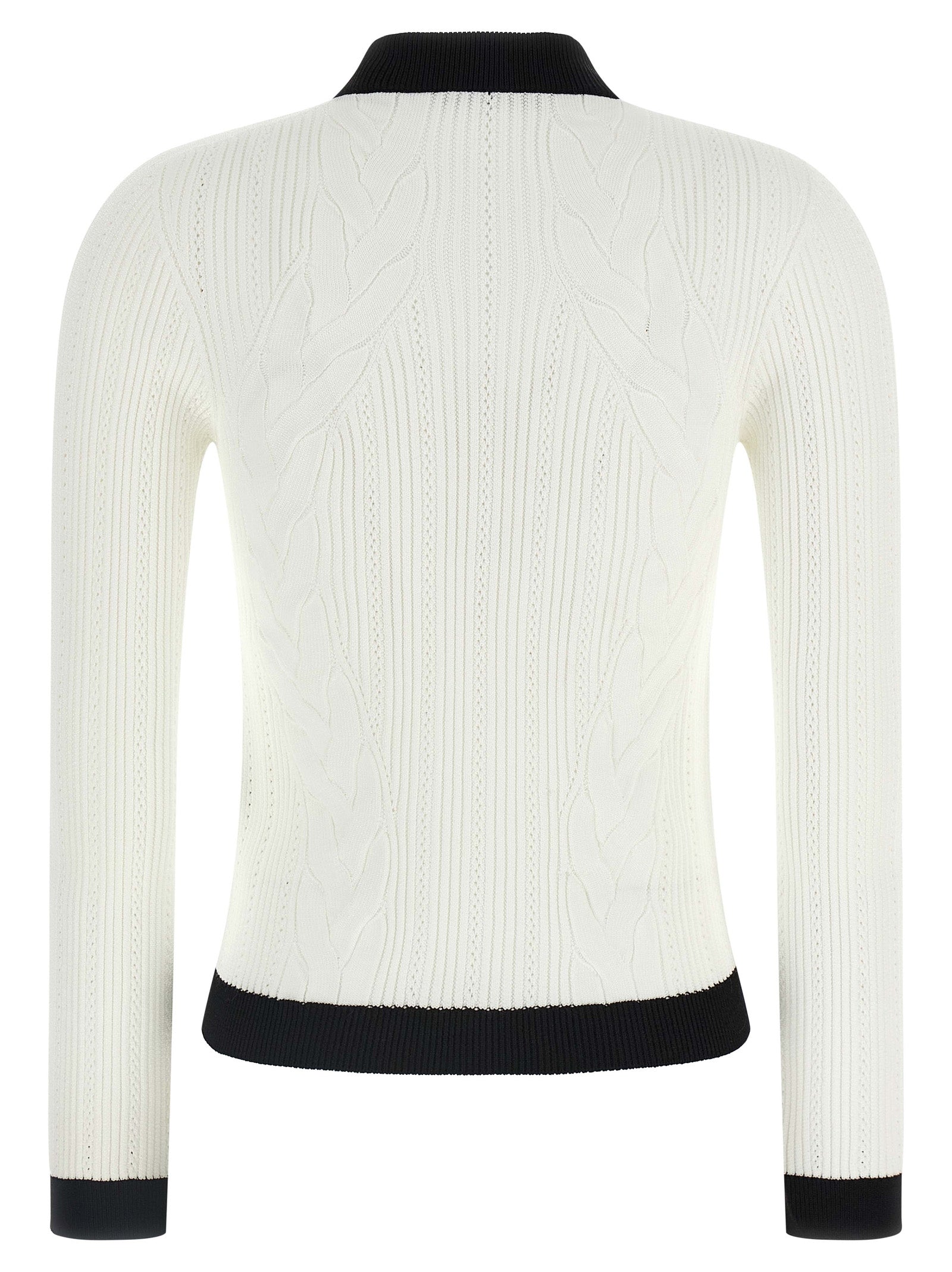 BALMAIN - BALMAIN - Two-tone cardigan - Women’s Knitwear