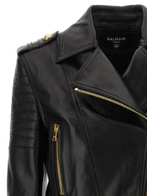 BALMAIN - BALMAIN - Leather jacket - Women’s Outerwear