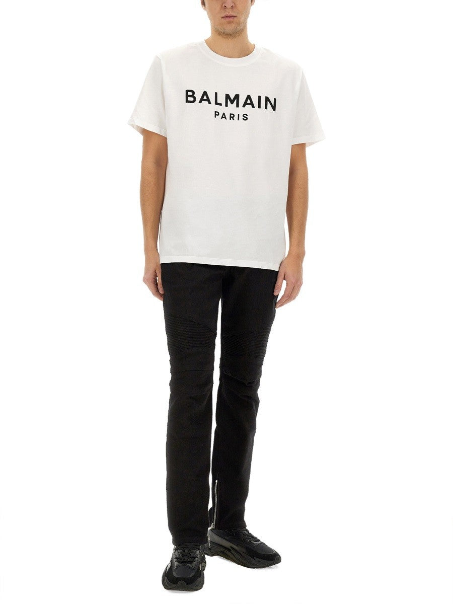 Balmain - Denim Biker Jeans - Home-&gt;Man-&gt;Clothing-&gt;Jeans