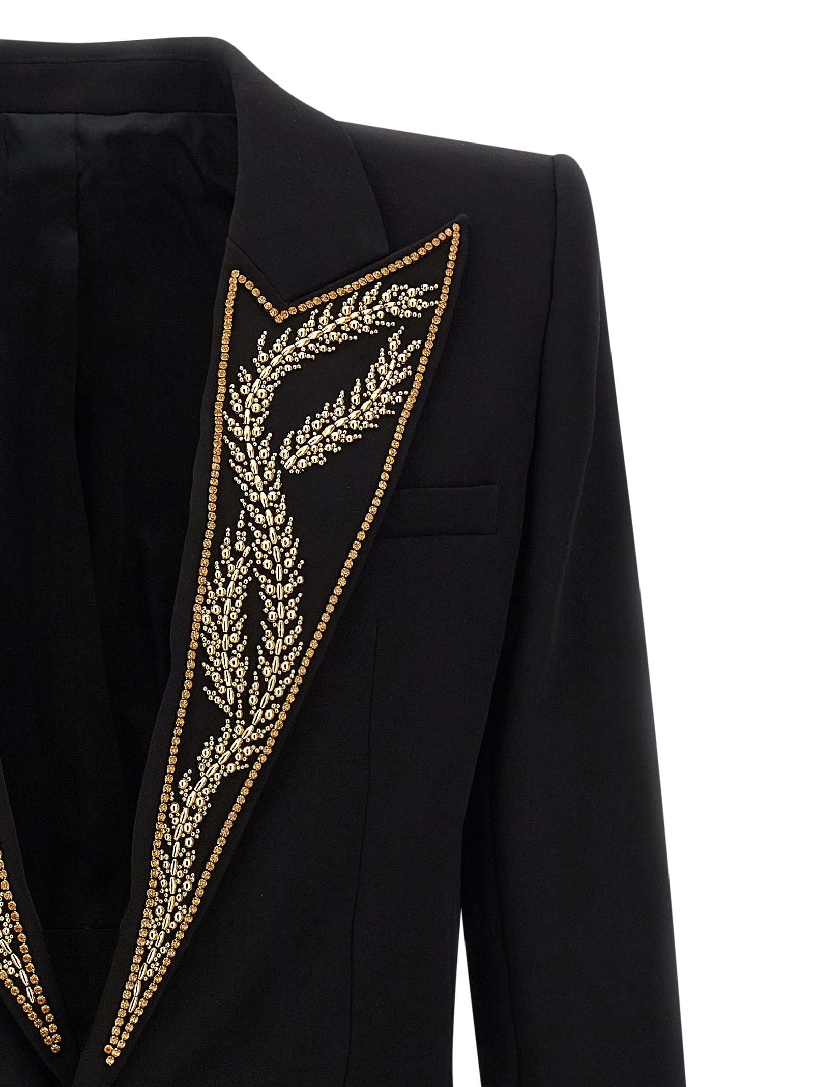 BALMAIN - BALMAIN - Leaf embroidery blazer - Men’s Clothing