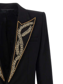 BALMAIN - BALMAIN - Leaf embroidery blazer - Men’s Clothing