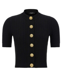 BALMAIN - BALMAIN - Short sleeve cardigan - Women’s Knitwear
