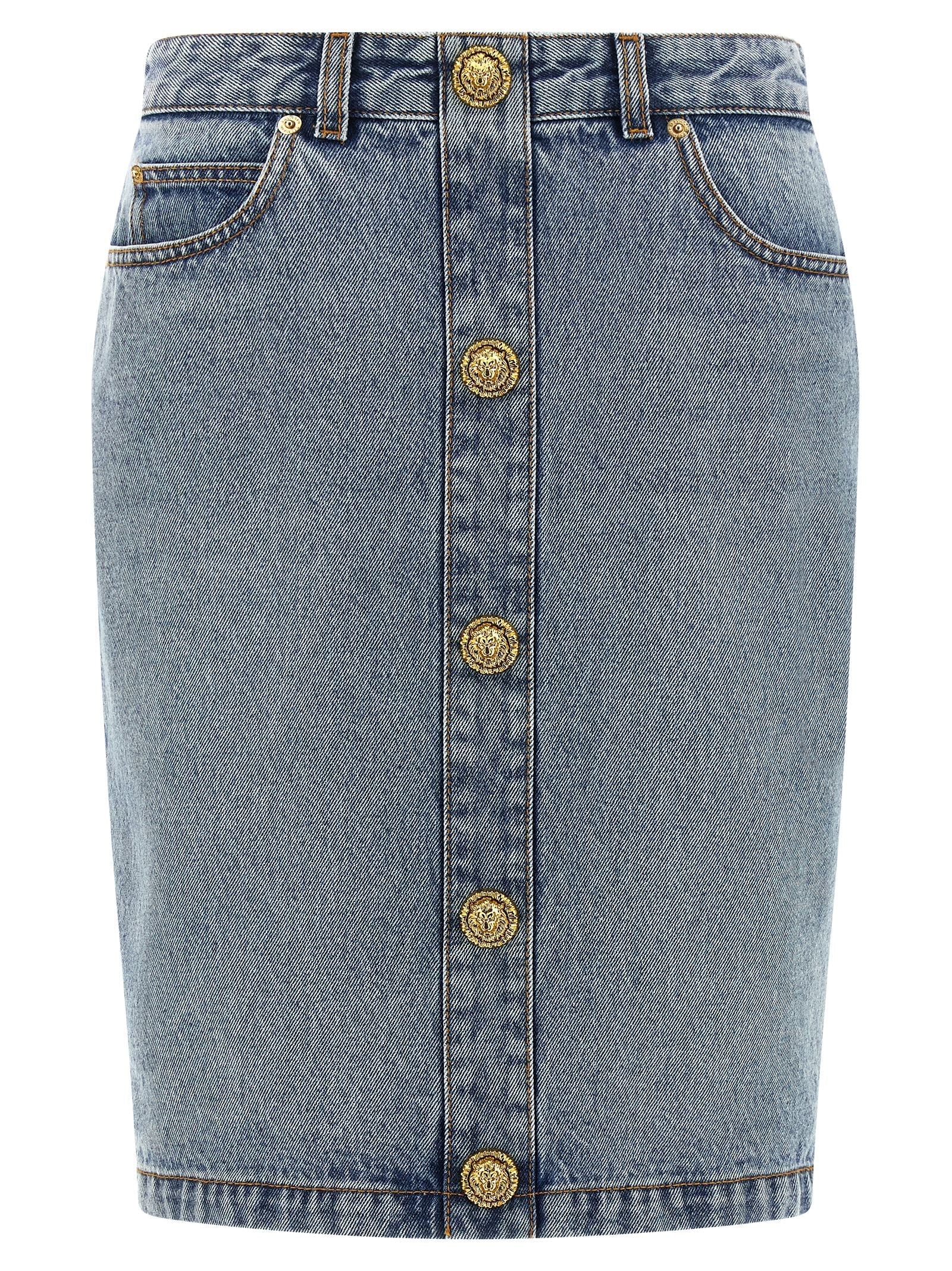 BALMAIN - BALMAIN - Denim skirt - Women’s Bottoms