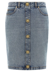 BALMAIN - BALMAIN - Denim skirt - Women’s Bottoms