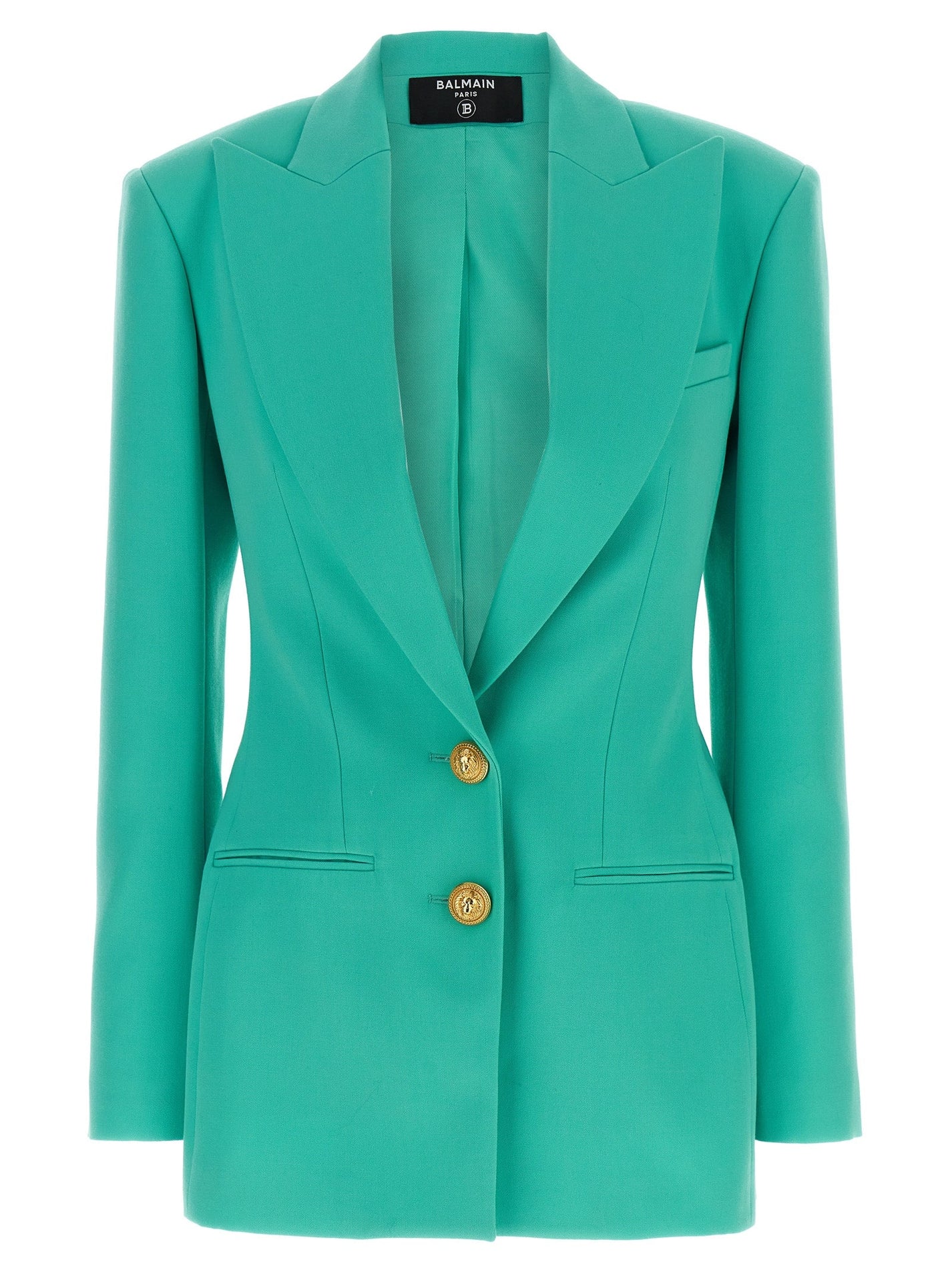 BALMAIN - BALMAIN - Logo button double-breasted blazer - Women’s Clothing