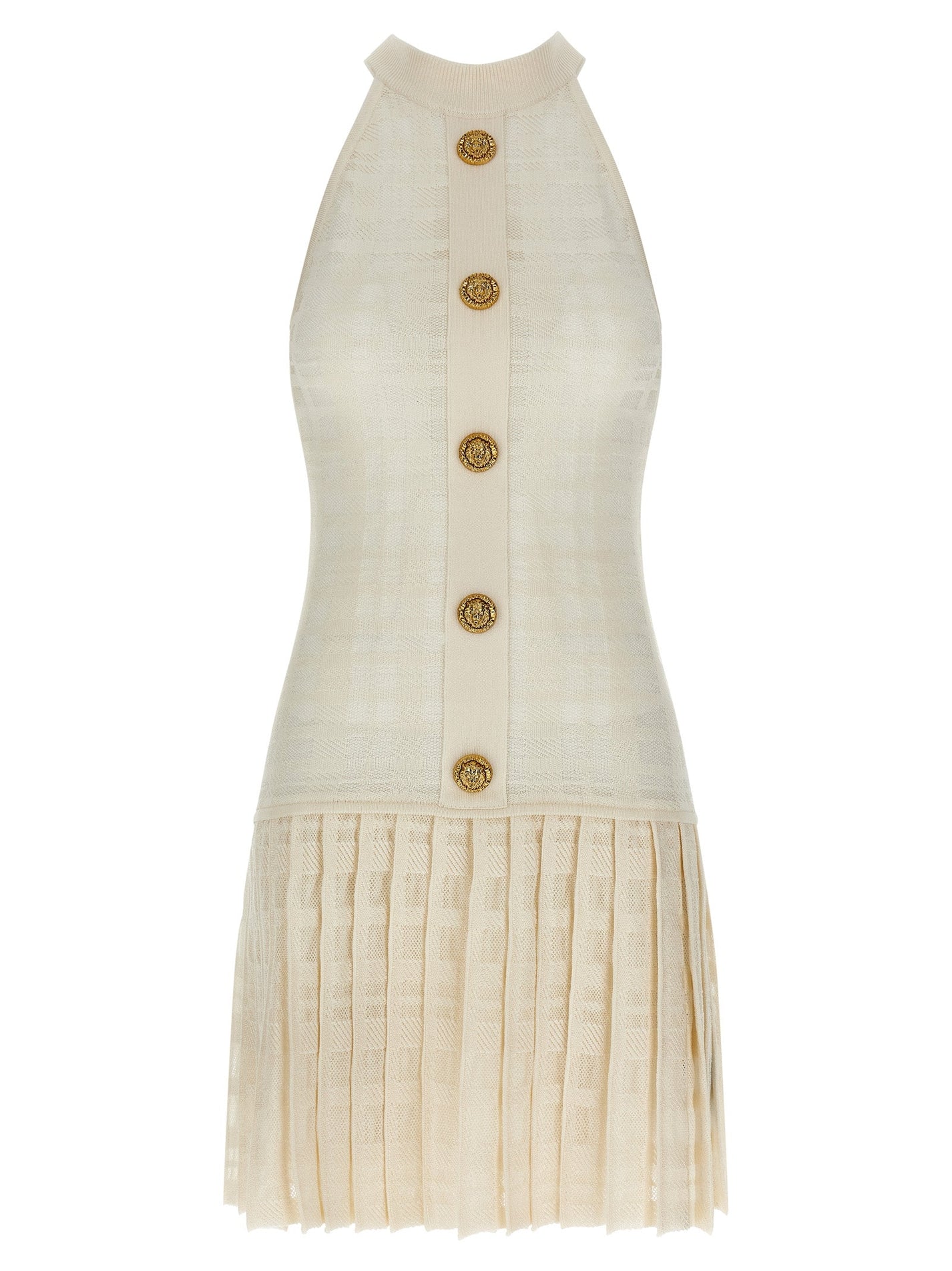 BALMAIN - BALMAIN - Tartan knit dress - Women’s Clothing