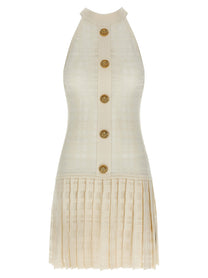 BALMAIN - BALMAIN - Tartan knit dress - Women’s Clothing