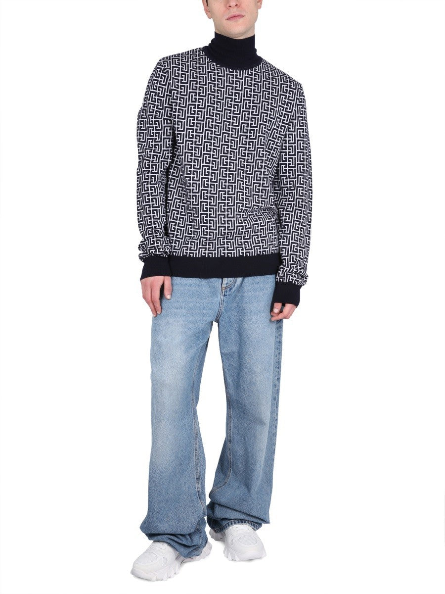 Balmain - Balmain Monogram Logo Shirt - Men’s Knitwear