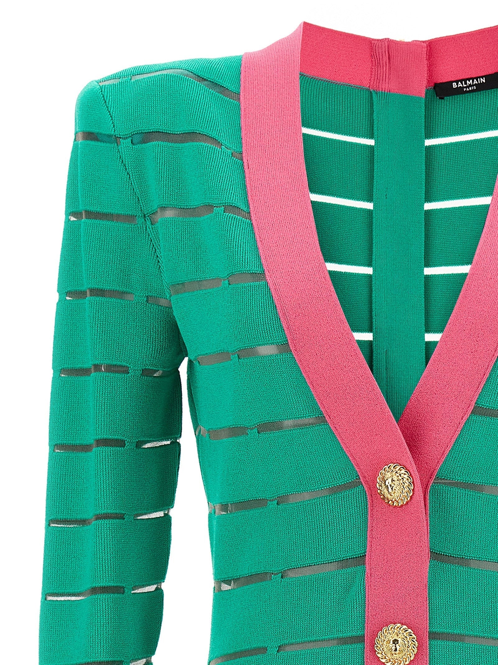 BALMAIN - BALMAIN - Two-tone knit dress - Women’s Clothing