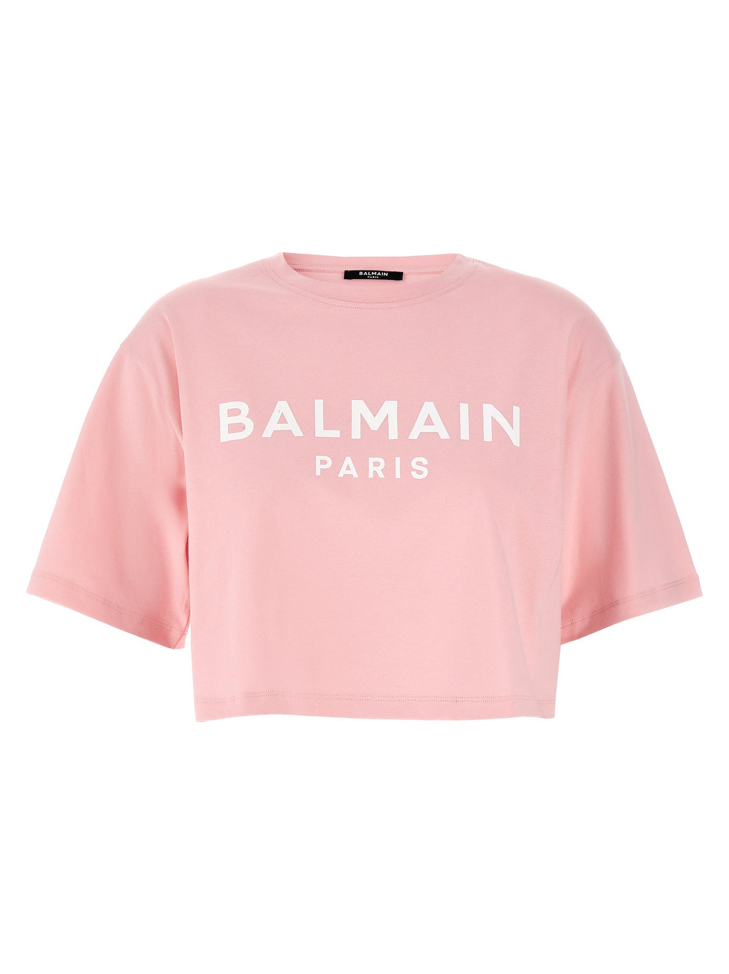 BALMAIN - BALMAIN - Logo crop T-shirt - Women’s Tops