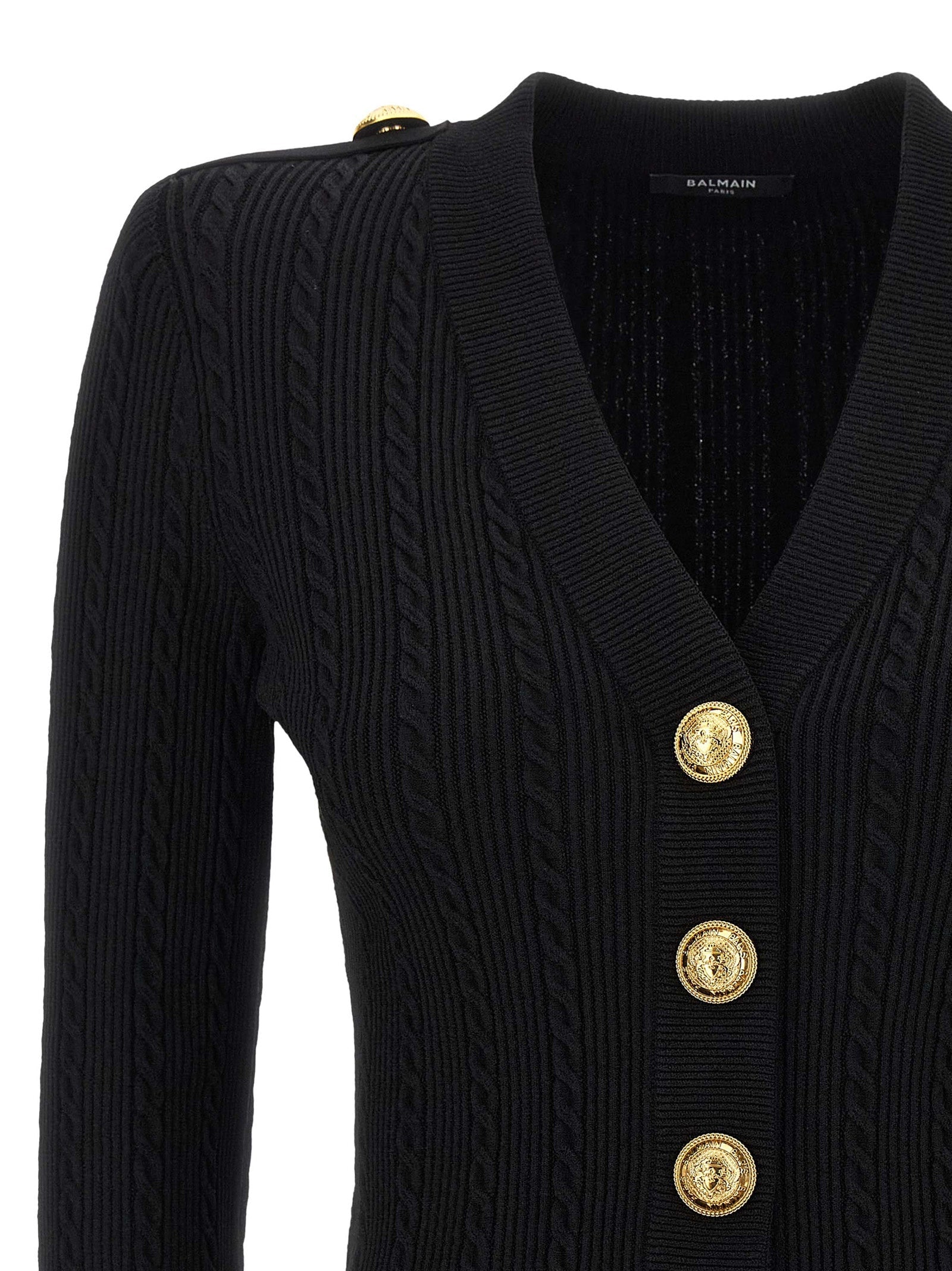 BALMAIN - BALMAIN - Twisted knit cardigan - Women’s Knitwear